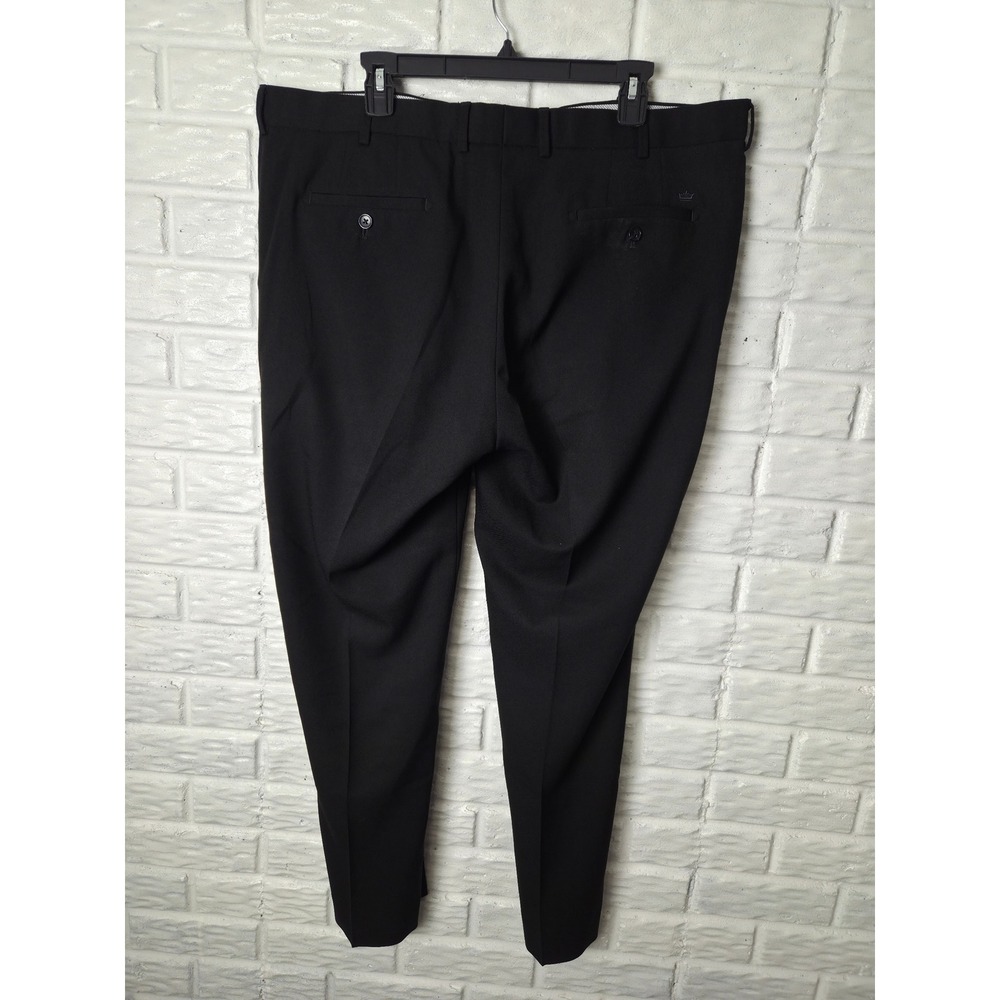Men's size 40 pants Peter Millar Crown Sport Black Flat front Polyester - Picture 2 of 9